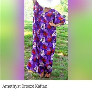 Tropical print caftan